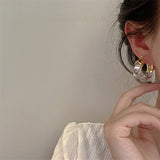 Retro hyperbole geometric transparent resin earrings