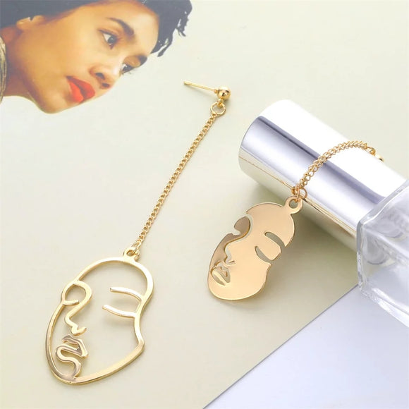 Art  face profile gold eaatings