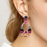 Peacock acrylic earrings