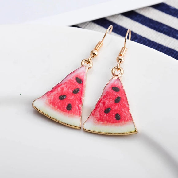 Creative Women's Summer Watermelon Fruit Jewelry Earrings