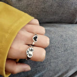 925 Sterling Silver Ring For Women Female Cry Face
