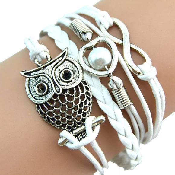 owl multilayer white bracelet