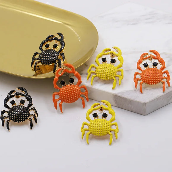 Fashion Cute Crab Women Earrings Metal Stud Earring