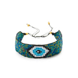 Turkish Evil Eye Bracelet Unisex Handma Loom Woven Miyuki Beads