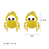 Fashion Cute Crab Women Earrings Metal Stud Earring