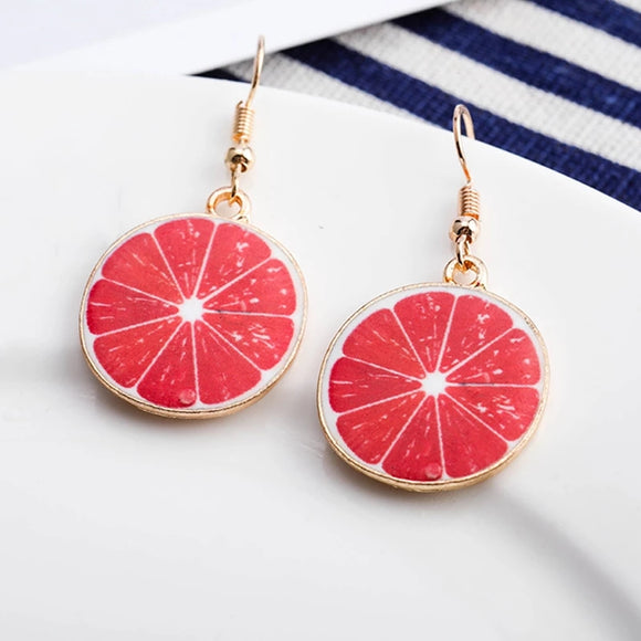 Creative Women's Summer GrapeFruit Jewelry Earrings