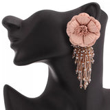 Tassel Earrings For Women Flower Fringed drop earrings
