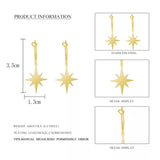 Stainless Steel Hoop Earrings For Women Star Shape