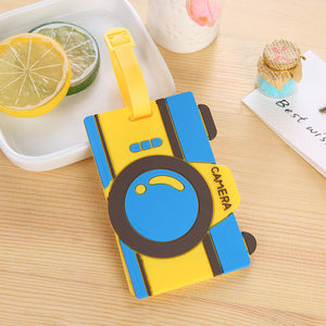 Luggage Tag Blue Camera