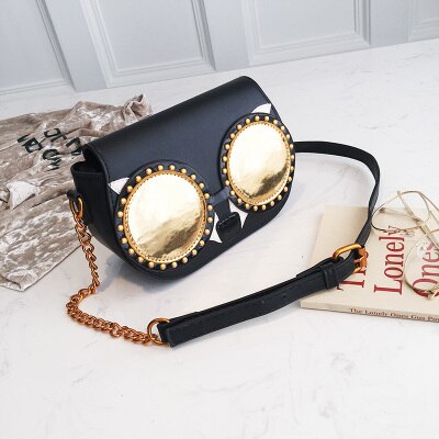 Big golden glasses cartoon Bag