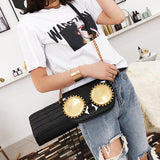 Big golden glasses cartoon Bag