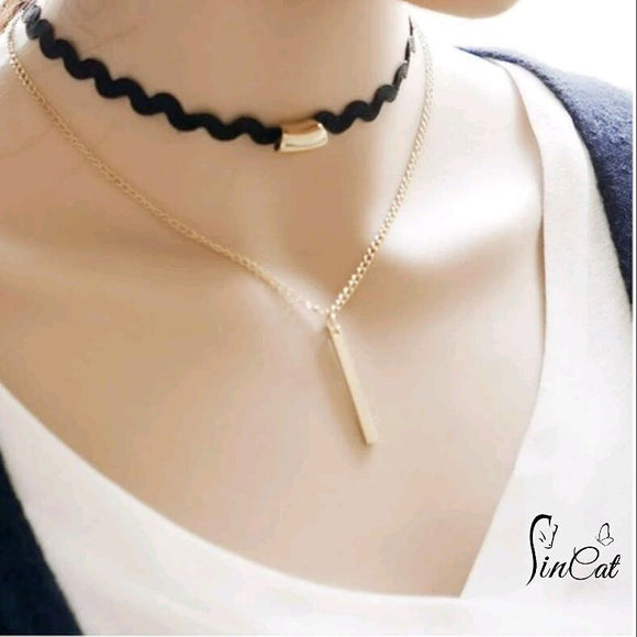Golden Water Drop Necklace