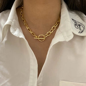 Chain Toggle Clasp Gold Necklace