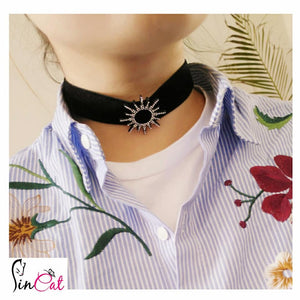 Velvet Crystal Choker