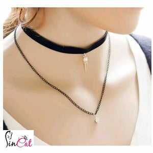 Crystal water drop Choker