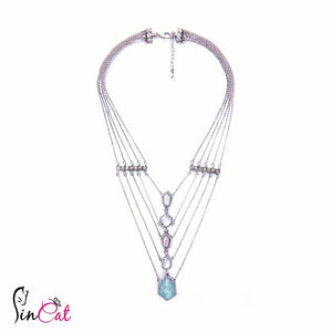 Multi-layer Crystal Pendant Necklace
