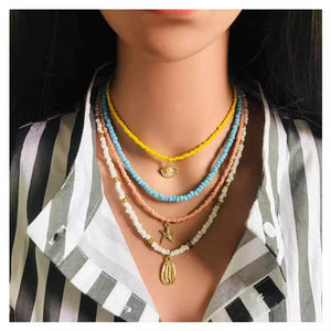 Multilayer Bohemian Ethnic Style Handmade Seed Bead necklace