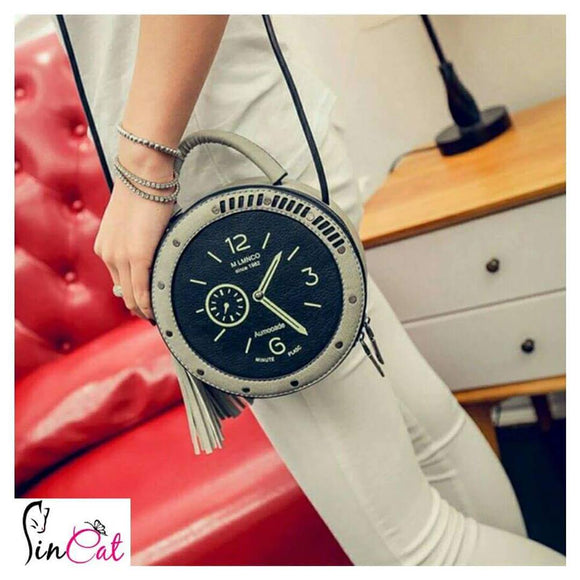 Small Circular Clock Bag