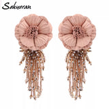 Tassel Earrings For Women Flower Fringed drop earrings