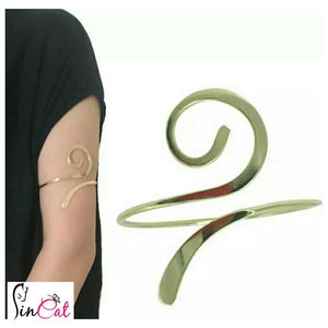 Spiral cuff bangle bracelet