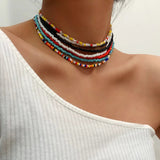 seed beads choker necklace