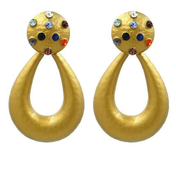 Vintage water drop metallic Earrings