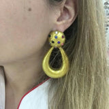 Vintage water drop metallic Earrings