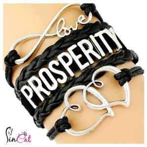 Prosperity Black leather bracelet