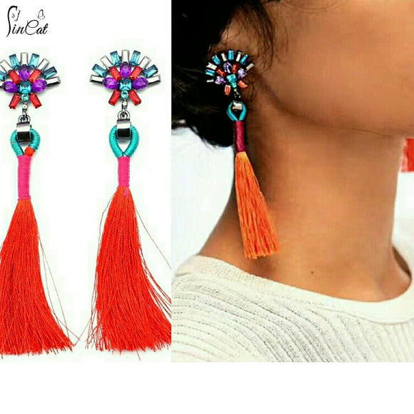 New Colors Drop tassel earrings