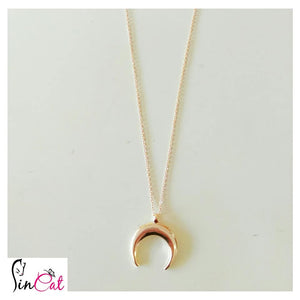 Half moon long necklace