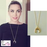 Half moon long necklace