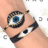 Round handmade turkish eye miyuki bracelet