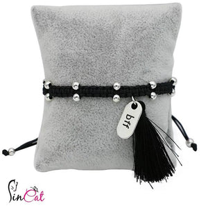 Bff black braided rope bracelet