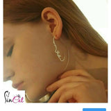 Art Style Profile metal Earrings