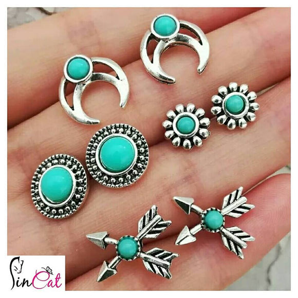 Blue Moon stone earrings set