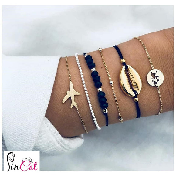 Aircraft shell set of bracelets