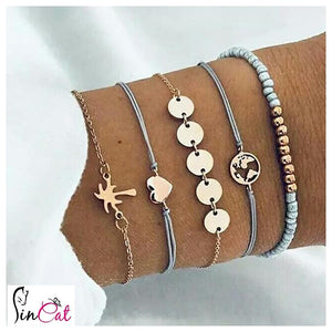 Heart tree set of bracelets