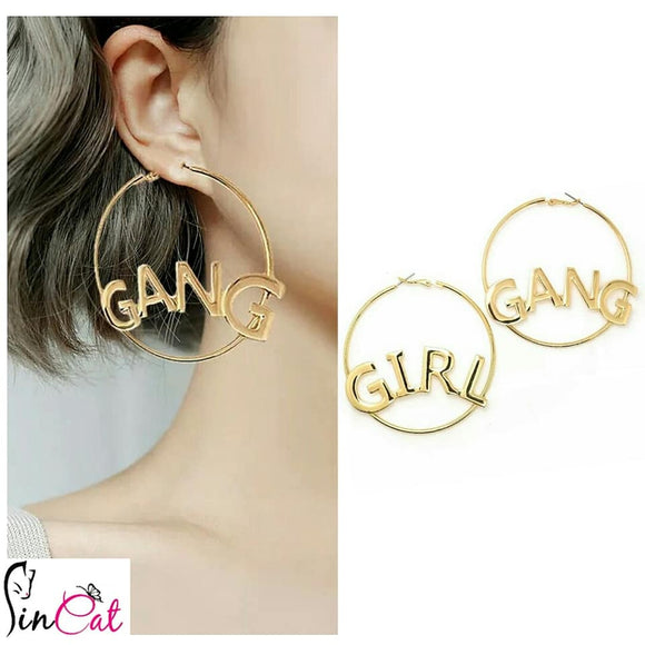 Gang Girl Golden metal Earrings