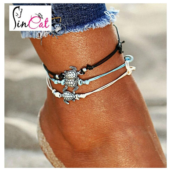 Retro turtle bracelet anklet