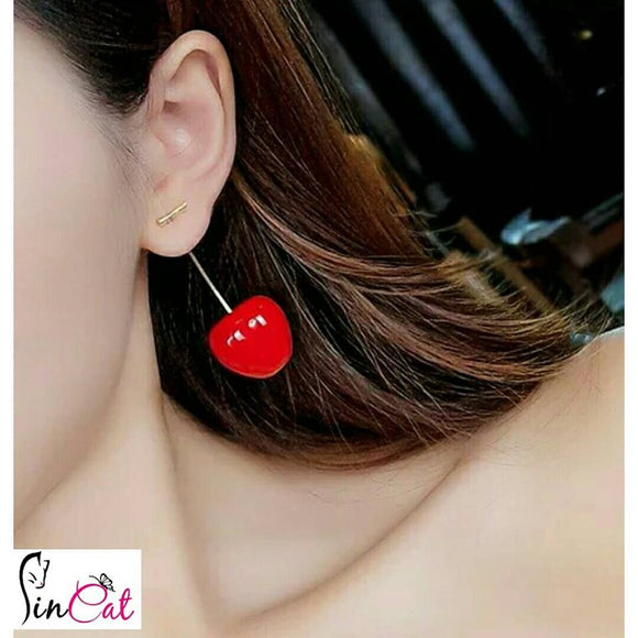 Cherry acrylic earrings