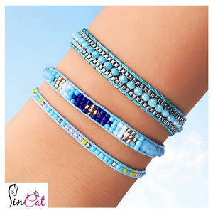 Boho multicolor miyuki beads bracelet set
