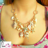 Summer Beach Necklace Starfish Conch Pearl Shell