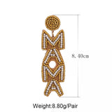 New Black MAMA Earrings Women Dangling Drop Long Handmade Earrings