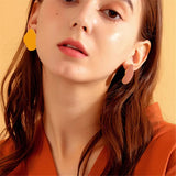 5 pieces french fashion web celebrity geometric stud earrings