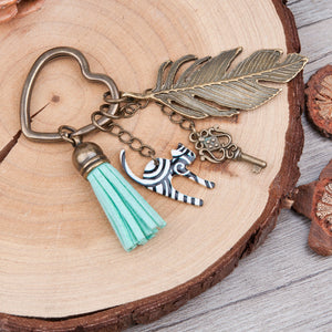 Antique Heart Keychain