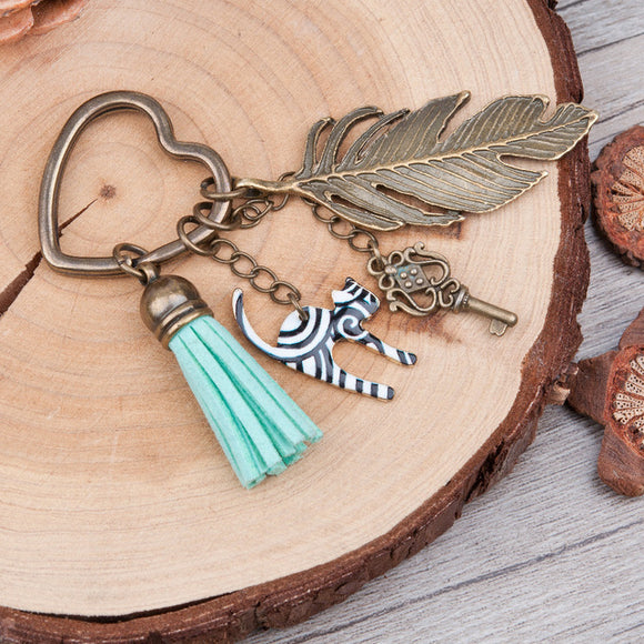 Antique Heart Keychain