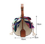 Round Weaving straw bag