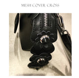 Black Bag with Flower Tassel