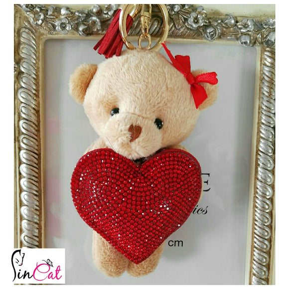 Teddy bear holding Crystal heart