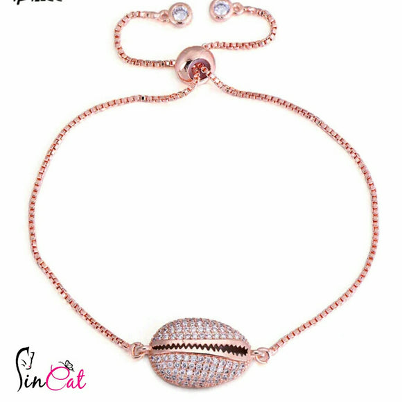 Rose gold zirconia crystal shell